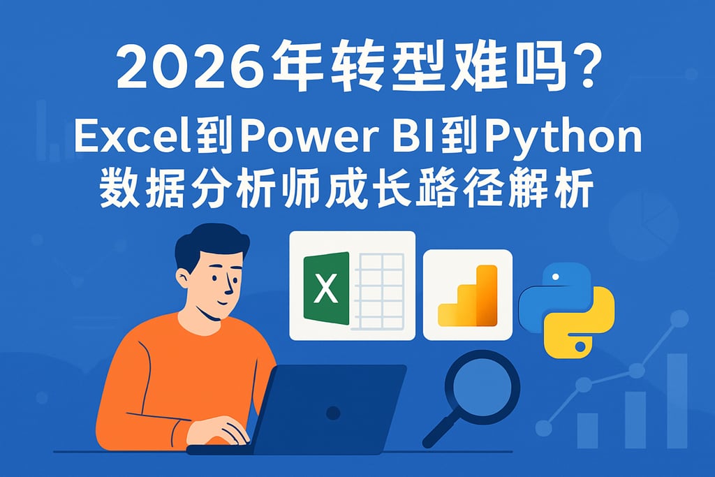 2026年转型难吗？Excel到Power BI到Python数据分析师成长路径解析